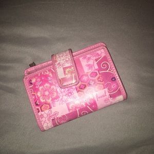 Fossil Pink Leather Wallet
